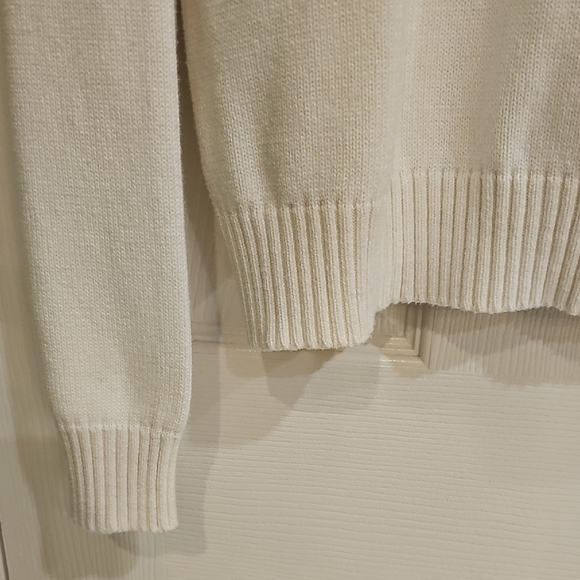 U.S. Polo Assn. Unisex Vintage YTK Off-White Zip-Up Sweater Large - Picture 6 of 14